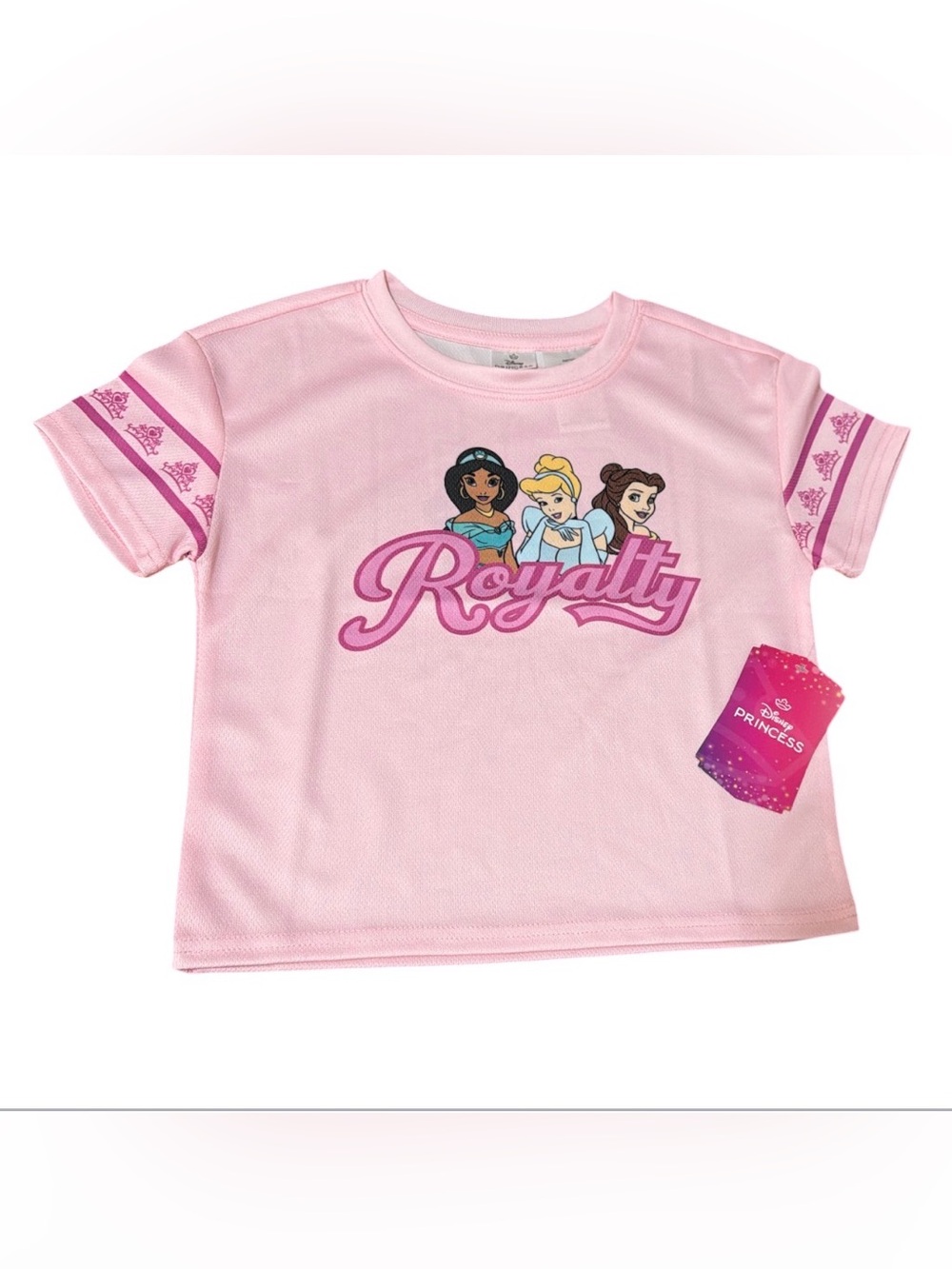 Disney Pink Princess 'Royalty' Graphic Short Sleeve Baseball Jersey